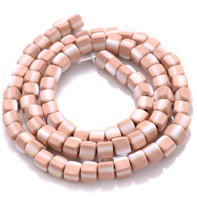 Ligikaudu 60 tk/kiud 6 mm kandilised savihelmed, laastud ketas lahtised vahetükid, käsitsi valmistatud Boho polümeerist helmed ehete valmistamiseks kaelakee jaoks