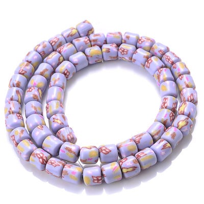 Ligikaudu 60 tk/kiud 6 mm kandilised savihelmed, laastud ketas lahtised vahetükid, käsitsi valmistatud Boho polümeerist helmed ehete valmistamiseks kaelakee jaoks