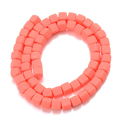 Ligikaudu 60 tk/kiud 6 mm kandilised savihelmed, laastud ketas lahtised vahetükid, käsitsi valmistatud Boho polümeerist helmed ehete valmistamiseks kaelakee jaoks