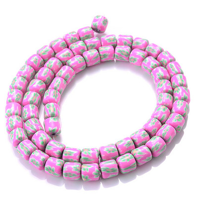 Ligikaudu 60 tk/kiud 6 mm kandilised savihelmed, laastud ketas lahtised vahetükid, käsitsi valmistatud Boho polümeerist helmed ehete valmistamiseks kaelakee jaoks