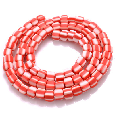 Ligikaudu 60 tk/kiud 6 mm kandilised savihelmed, laastud ketas lahtised vahetükid, käsitsi valmistatud Boho polümeerist helmed ehete valmistamiseks kaelakee jaoks