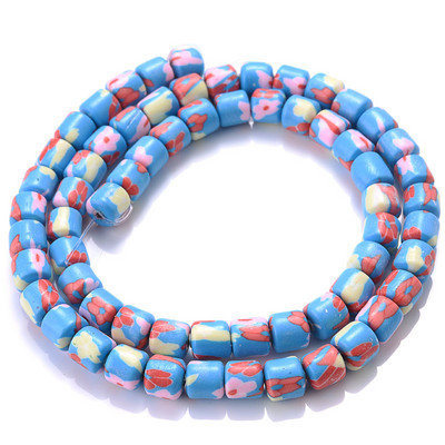 Ligikaudu 60 tk/kiud 6 mm kandilised savihelmed, laastud ketas lahtised vahetükid, käsitsi valmistatud Boho polümeerist helmed ehete valmistamiseks kaelakee jaoks