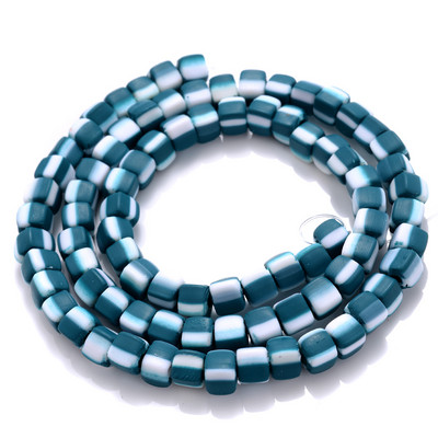 Ligikaudu 60 tk/kiud 6 mm kandilised savihelmed, laastud ketas lahtised vahetükid, käsitsi valmistatud Boho polümeerist helmed ehete valmistamiseks kaelakee jaoks