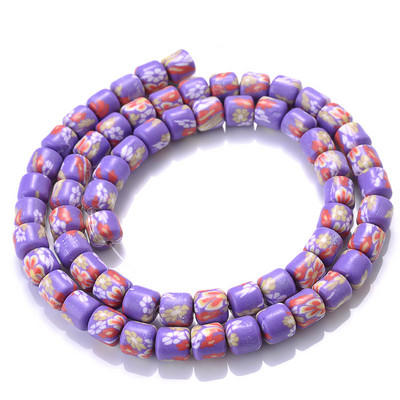 Ligikaudu 60 tk/kiud 6 mm kandilised savihelmed, laastud ketas lahtised vahetükid, käsitsi valmistatud Boho polümeerist helmed ehete valmistamiseks kaelakee jaoks