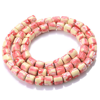 Ligikaudu 60 tk/kiud 6 mm kandilised savihelmed, laastud ketas lahtised vahetükid, käsitsi valmistatud Boho polümeerist helmed ehete valmistamiseks kaelakee jaoks