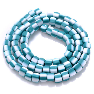 Ligikaudu 60 tk/kiud 6 mm kandilised savihelmed, laastud ketas lahtised vahetükid, käsitsi valmistatud Boho polümeerist helmed ehete valmistamiseks kaelakee jaoks