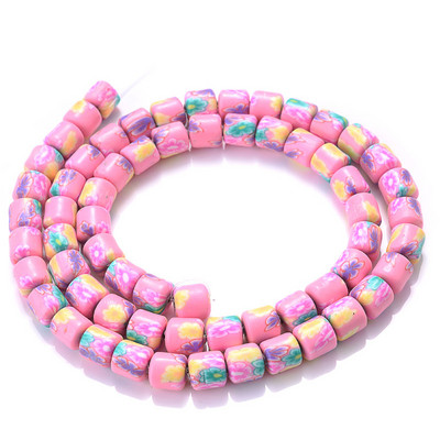 Ligikaudu 60 tk/kiud 6 mm kandilised savihelmed, laastud ketas lahtised vahetükid, käsitsi valmistatud Boho polümeerist helmed ehete valmistamiseks kaelakee jaoks