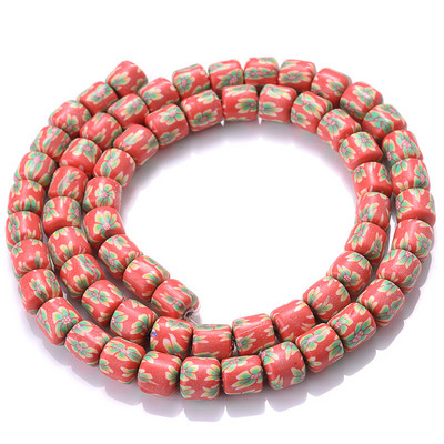 Ligikaudu 60 tk/kiud 6 mm kandilised savihelmed, laastud ketas lahtised vahetükid, käsitsi valmistatud Boho polümeerist helmed ehete valmistamiseks kaelakee jaoks