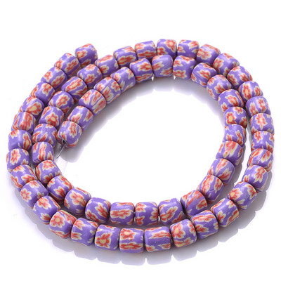 Ligikaudu 60 tk/kiud 6 mm kandilised savihelmed, laastud ketas lahtised vahetükid, käsitsi valmistatud Boho polümeerist helmed ehete valmistamiseks kaelakee jaoks