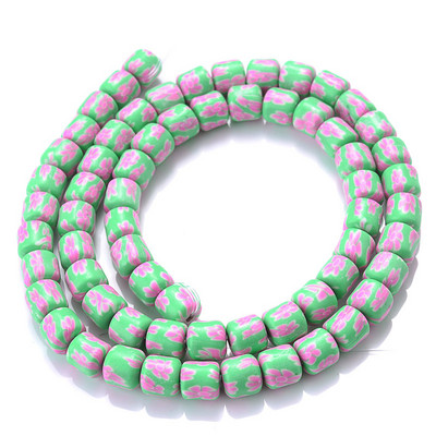 Ligikaudu 60 tk/kiud 6 mm kandilised savihelmed, laastud ketas lahtised vahetükid, käsitsi valmistatud Boho polümeerist helmed ehete valmistamiseks kaelakee jaoks