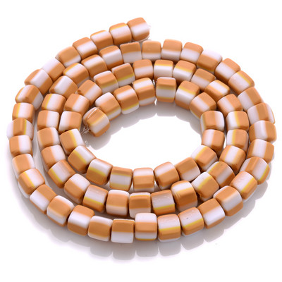 Ligikaudu 60 tk/kiud 6 mm kandilised savihelmed, laastud ketas lahtised vahetükid, käsitsi valmistatud Boho polümeerist helmed ehete valmistamiseks kaelakee jaoks