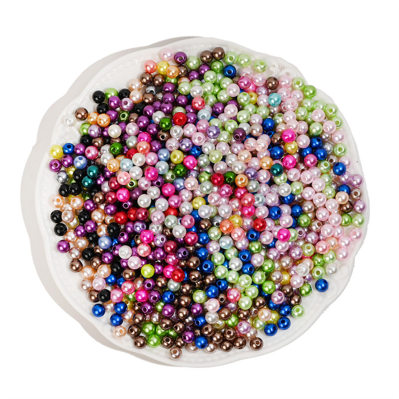 3 4 5 6 8 10 mm akrüül-ABS-imitatsioonist pärlihelmed ümmargused mitmevärvilised lahtised helmed isetegemiseks väljalõigete albumi kaunistamiseks käsitööks.