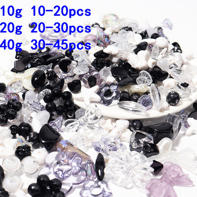 10G akrilo karoliukai šypsenos širdelės lanko gėlių karoliukai papuošalams gaminti pasidaryk pats rankų darbo telefono grandinėlė apyrankė stiklo karoliukai priedai