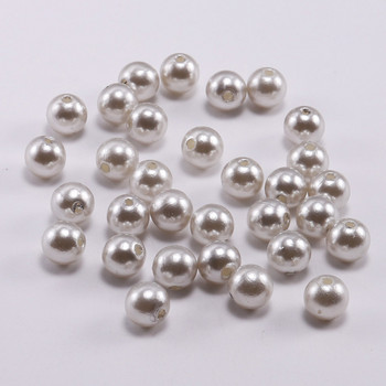 3/4/6/8/10/12 χιλιοστά Ακρυλικό πλαστικό στρογγυλό με τρύπα ABS απομίμηση μαργαριταριών χάντρες Loose Spacer Bead για κοσμήματα κατασκευής προμήθειες εύρεσης