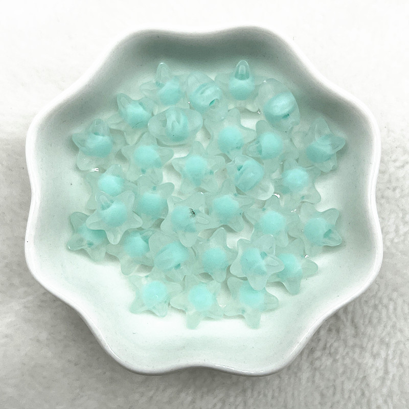 30-120 tk 12mm matt akrüül Viieharuline täht lahtised vahehelmed ehete valmistamiseks isevalmistatud aksessuaaride jaoks