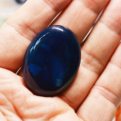 FLTMRH 30mmx40mm Pietra prețioasă naturală Lapis Lazuli Oval Cabochon Cameo Fit Fabricarea de bijuterii DIY