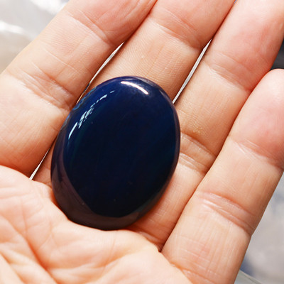 FLTMRH 30mmx40mm Pietra prețioasă naturală Lapis Lazuli Oval Cabochon Cameo Fit Fabricarea de bijuterii DIY