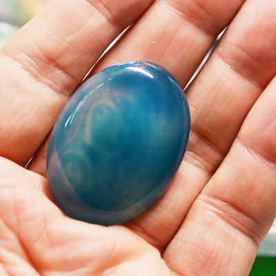 FLTMRH 30mmx40mm Pietra prețioasă naturală Lapis Lazuli Oval Cabochon Cameo Fit Fabricarea de bijuterii DIY