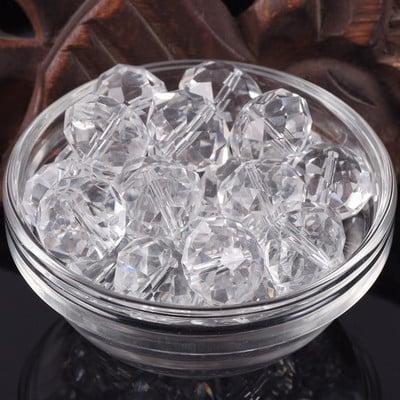 Rondelle lihvitud Tšehhi kristallklaas läbipaistev täisvärv 3 mm 4 mm 6 mm 8/10/12/14/16/18 mm lahtised vahehelmed ehete valmistamiseks isevalmistamiseks