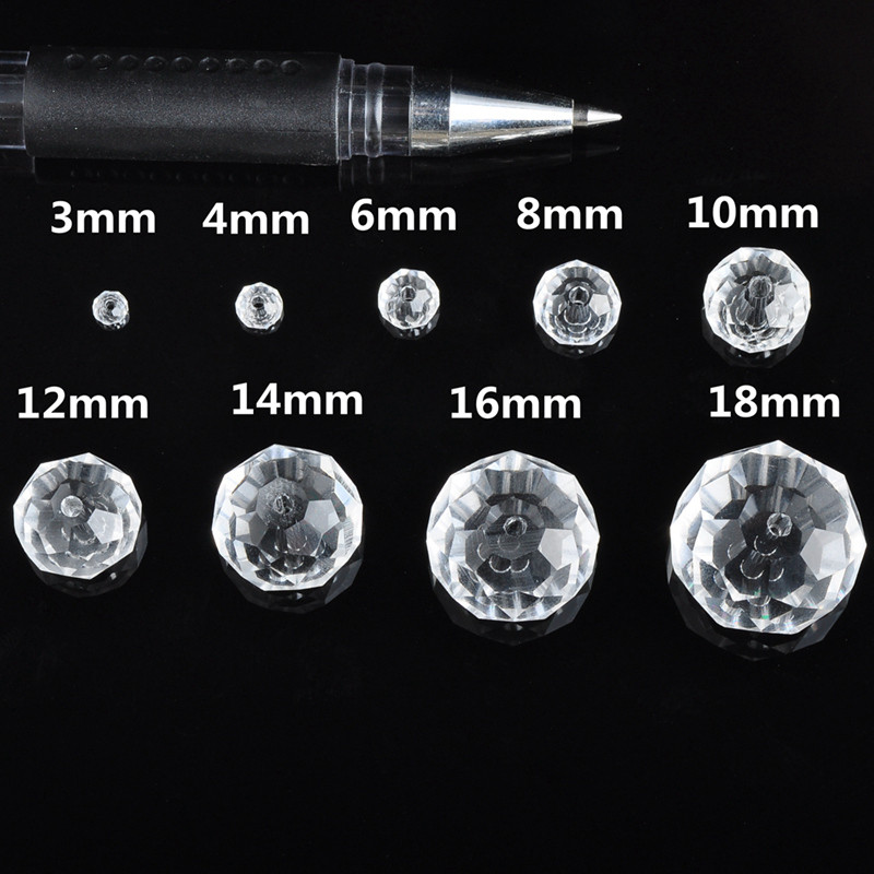 Rondelle lihvitud Tšehhi kristallklaas läbipaistev täisvärv 3 mm 4 mm 6 mm 8/10/12/14/16/18 mm lahtised vahehelmed ehete valmistamiseks isevalmistamiseks