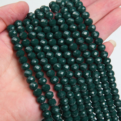 Κολιέ κολιέ με κρυστάλλινες γυάλινες χάντρες 1 κλώνου 6*8 χλστ.