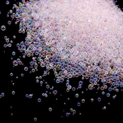 Värvilised segaveega mullihelmed Miniklaasist auguta helmed isetegemiseks ehete valmistamise tarvikud Epoksiidvaigust küünte kunsti käsitöö täitmine