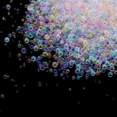 Värvilised segaveega mullihelmed Miniklaasist auguta helmed isetegemiseks ehete valmistamise tarvikud Epoksiidvaigust küünte kunsti käsitöö täitmine