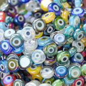 6mm 8mm 10mm Evil Eye ovaalsed helmed AB värvilised silmavahehelmed ehete valmistamiseks DIY käsitsi valmistatud kõrvarõngad käevõru kaelakee tarvikud