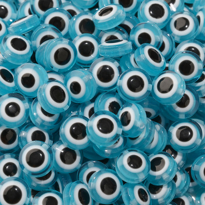 6mm 8mm 10mm Evil Eye ovaalsed helmed AB värvilised silmavahehelmed ehete valmistamiseks DIY käsitsi valmistatud kõrvarõngad käevõru kaelakee tarvikud