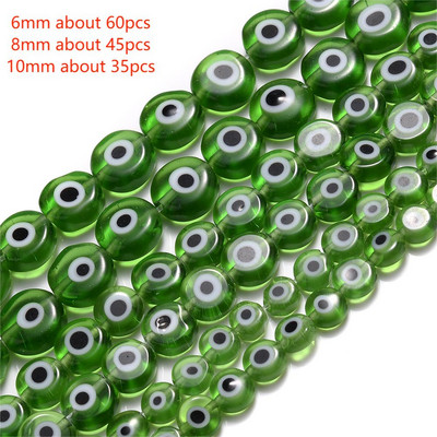6mm 8mm 10mm Evil Eye ovaalsed helmed AB värvilised silmavahehelmed ehete valmistamiseks DIY käsitsi valmistatud kõrvarõngad käevõru kaelakee tarvikud