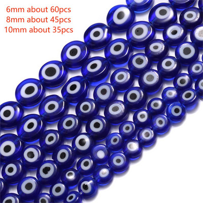 6mm 8mm 10mm Evil Eye ovaalsed helmed AB värvilised silmavahehelmed ehete valmistamiseks DIY käsitsi valmistatud kõrvarõngad käevõru kaelakee tarvikud