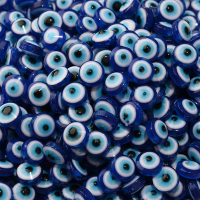 6mm 8mm 10mm Evil Eye ovaalsed helmed AB värvilised silmavahehelmed ehete valmistamiseks DIY käsitsi valmistatud kõrvarõngad käevõru kaelakee tarvikud