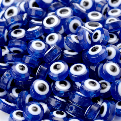 6mm 8mm 10mm Evil Eye ovaalsed helmed AB värvilised silmavahehelmed ehete valmistamiseks DIY käsitsi valmistatud kõrvarõngad käevõru kaelakee tarvikud