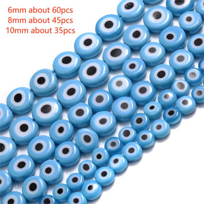 6mm 8mm 10mm Evil Eye ovaalsed helmed AB värvilised silmavahehelmed ehete valmistamiseks DIY käsitsi valmistatud kõrvarõngad käevõru kaelakee tarvikud