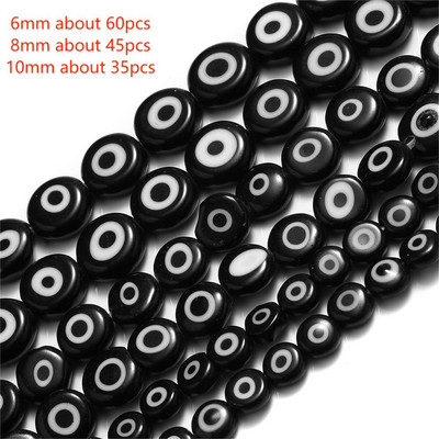6mm 8mm 10mm Evil Eye ovaalsed helmed AB värvilised silmavahehelmed ehete valmistamiseks DIY käsitsi valmistatud kõrvarõngad käevõru kaelakee tarvikud