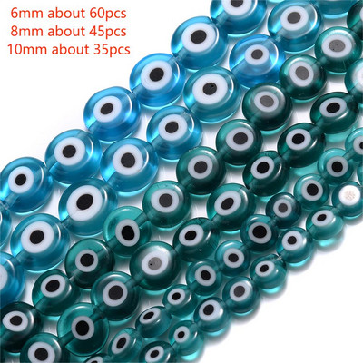 6mm 8mm 10mm Evil Eye ovaalsed helmed AB värvilised silmavahehelmed ehete valmistamiseks DIY käsitsi valmistatud kõrvarõngad käevõru kaelakee tarvikud