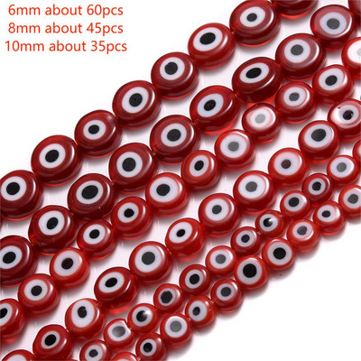 6mm 8mm 10mm Evil Eye ovaalsed helmed AB värvilised silmavahehelmed ehete valmistamiseks DIY käsitsi valmistatud kõrvarõngad käevõru kaelakee tarvikud