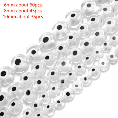 6mm 8mm 10mm Evil Eye ovaalsed helmed AB värvilised silmavahehelmed ehete valmistamiseks DIY käsitsi valmistatud kõrvarõngad käevõru kaelakee tarvikud