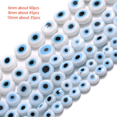 6mm 8mm 10mm Evil Eye ovaalsed helmed AB värvilised silmavahehelmed ehete valmistamiseks DIY käsitsi valmistatud kõrvarõngad käevõru kaelakee tarvikud