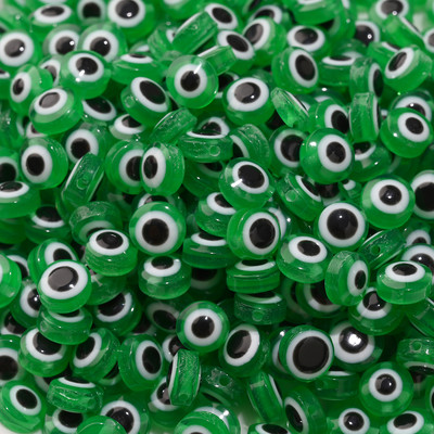 6mm 8mm 10mm Evil Eye ovaalsed helmed AB värvilised silmavahehelmed ehete valmistamiseks DIY käsitsi valmistatud kõrvarõngad käevõru kaelakee tarvikud