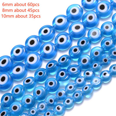 6mm 8mm 10mm Evil Eye ovaalsed helmed AB värvilised silmavahehelmed ehete valmistamiseks DIY käsitsi valmistatud kõrvarõngad käevõru kaelakee tarvikud