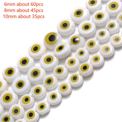 6mm 8mm 10mm Evil Eye ovaalsed helmed AB värvilised silmavahehelmed ehete valmistamiseks DIY käsitsi valmistatud kõrvarõngad käevõru kaelakee tarvikud