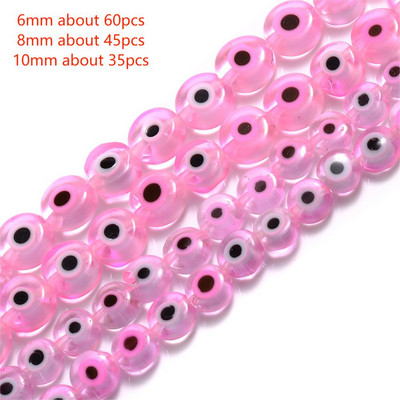 6mm 8mm 10mm Evil Eye ovaalsed helmed AB värvilised silmavahehelmed ehete valmistamiseks DIY käsitsi valmistatud kõrvarõngad käevõru kaelakee tarvikud
