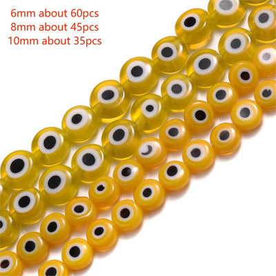 6mm 8mm 10mm Evil Eye ovaalsed helmed AB värvilised silmavahehelmed ehete valmistamiseks DIY käsitsi valmistatud kõrvarõngad käevõru kaelakee tarvikud