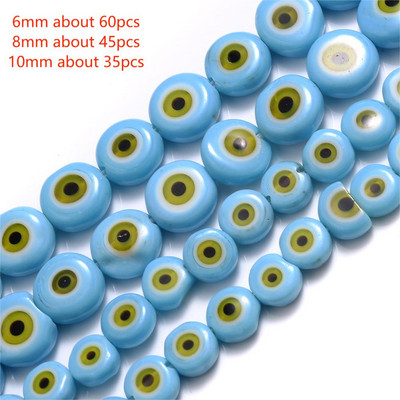 6mm 8mm 10mm Evil Eye ovaalsed helmed AB värvilised silmavahehelmed ehete valmistamiseks DIY käsitsi valmistatud kõrvarõngad käevõru kaelakee tarvikud