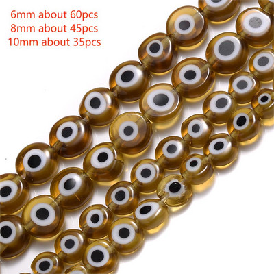 6mm 8mm 10mm Evil Eye ovaalsed helmed AB värvilised silmavahehelmed ehete valmistamiseks DIY käsitsi valmistatud kõrvarõngad käevõru kaelakee tarvikud