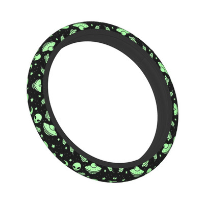 37-38 Navlaka za volan automobila UFO i izvanzemaljac s uzorkom Univerzalni auto ukrasi Šareni dodaci za automobil