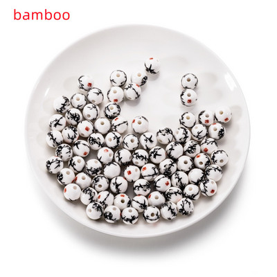 10Pcs/Lot 11mm Cvjetni uzorci Okrugli keramički porculanski odstojnik Rasute perle za DIY Narukvice Naušnice Dodaci za izradu nakita