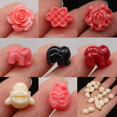 Naturaalsed korallihelmed Erineva kujuga roosa läbiva auguga lahtised vahehelmed ehete valmistamiseks DIY käevõru kaelakee tarvikud