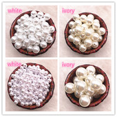 UUS 6mm-16mm sirged augud/ilma auguta valge elevandiluu ümmargune imitatsioon plastikust pärlivahehoidja lahtised helmed ehete tarvikud helmed